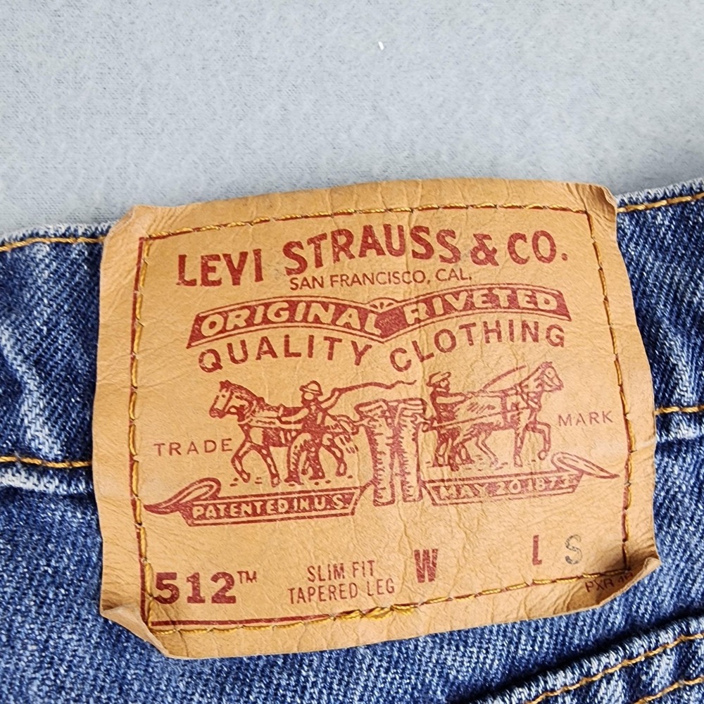 Vintage Levi's 512 Slim Tapered Jeans Juniors 9 Blue High Rise Denim USA 90s - Picture 11 of 12